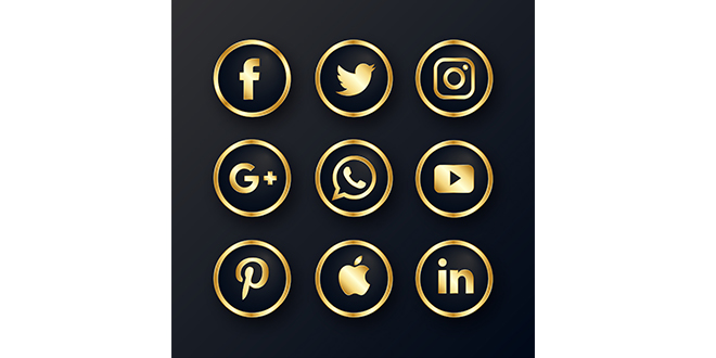 Luxury Golden Social Media Icons Pack Vector Free Vectors 660x330 Luxury Golden Social Media Icons Pack Vector Free Vectors