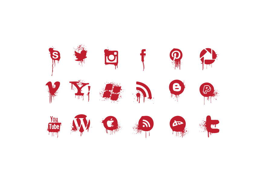 Vector Dripping Social Icons Pack Download Free 900x600 Vector Dripping Social Icons Pack Download Free