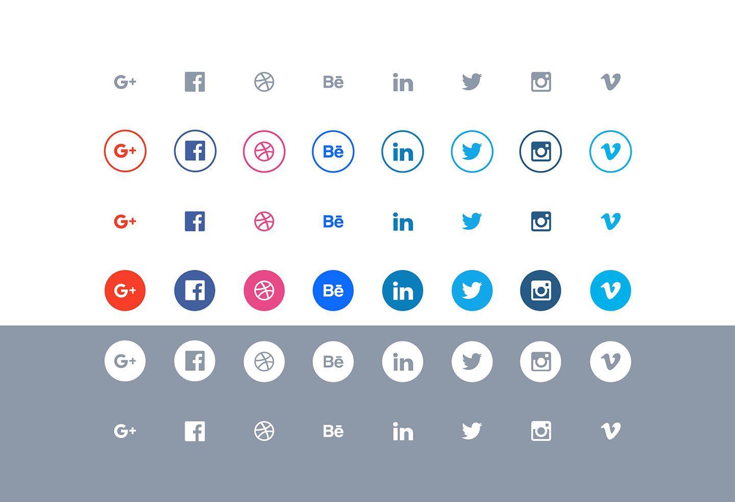 Best Free Flat Social Media Icons Sets 1440x984 Best Free Flat Social Media Icons Sets