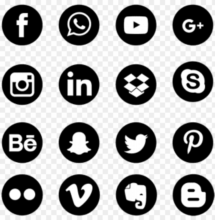 Social Media Icons Set Network Background 840x859 Social Media Icons Set Network Background