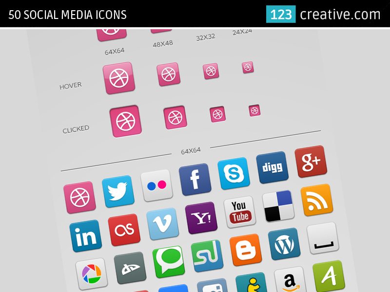 Social Media Icons 800x600 Social Media Icons