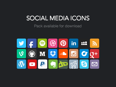 Social Media Icons Pack 400x300 Social Media Icons Pack