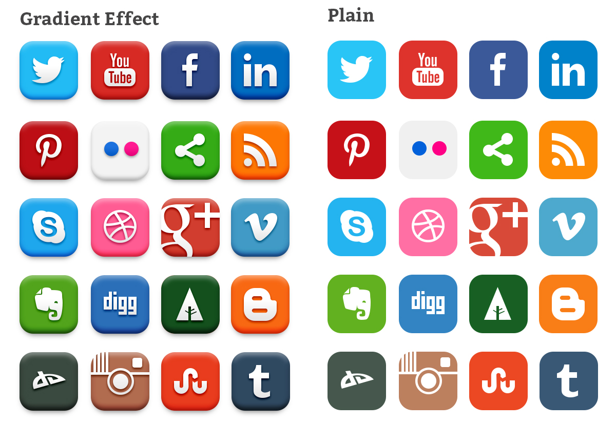 Popular Social Media Icons 1200x822 Popular Social Media Icons