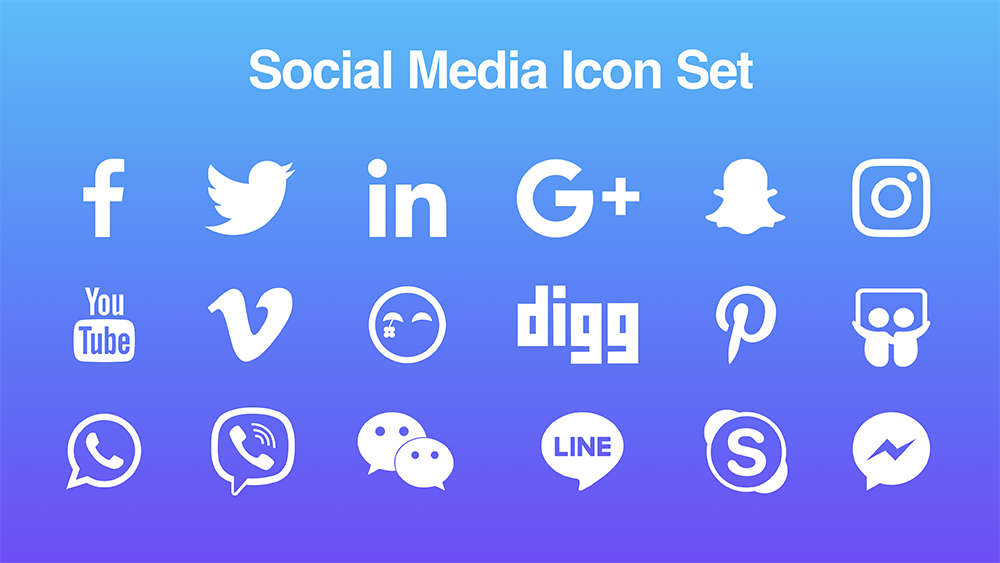1000x563 Free Social Media Icon Set For Your Presentations