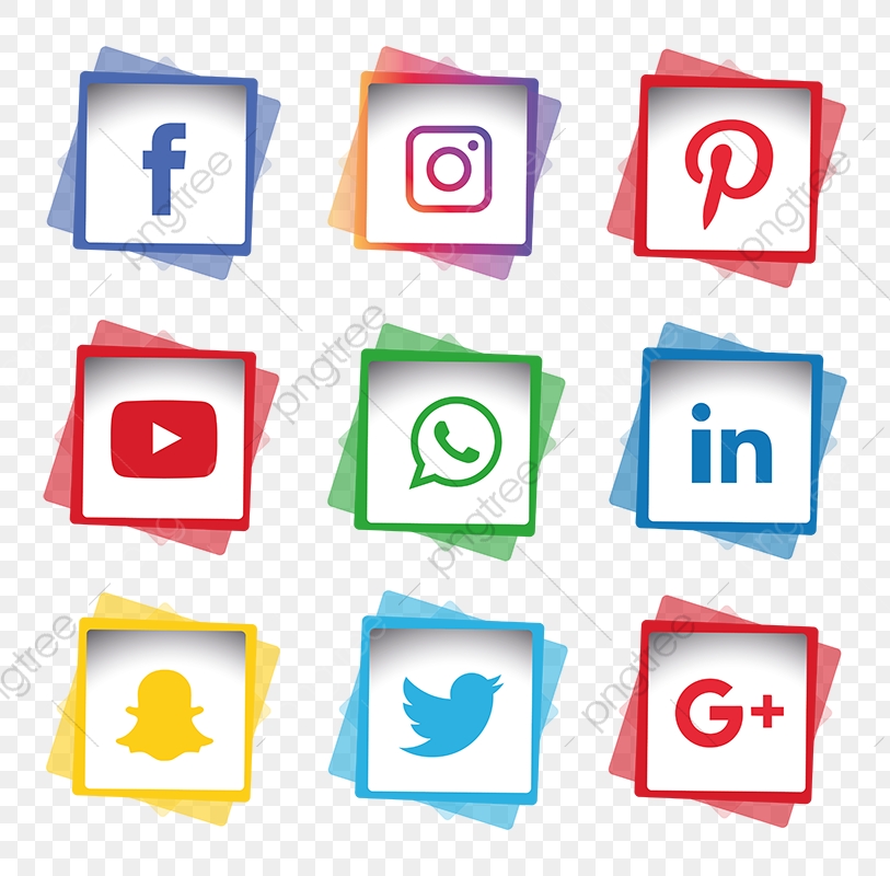 813x800 Social Media Icons Set, Social Media Icons, Social Media, Social