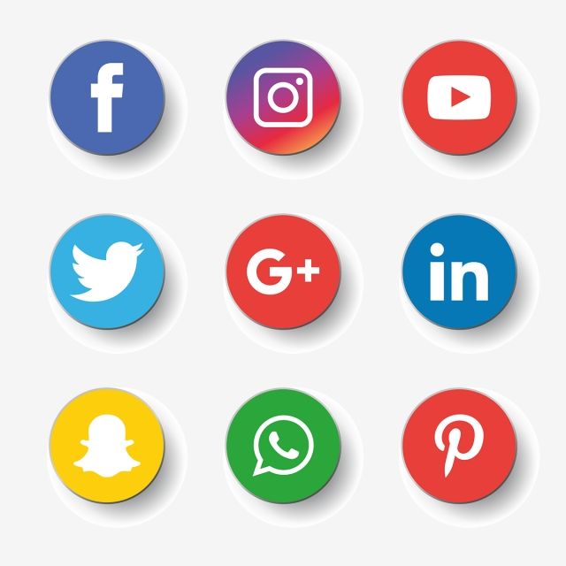 640x640 Social Media Icons Set Logo Vector Illustrator, Social, Media