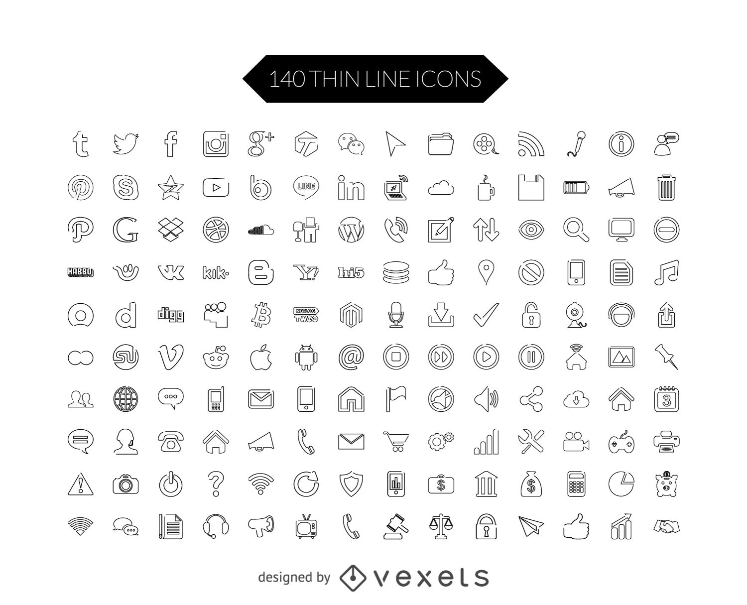 1500x1215 Social Media Icon Set