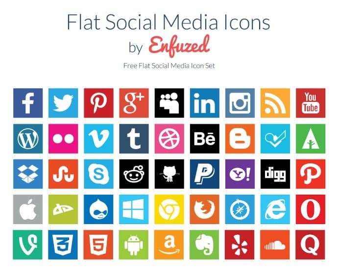 690x554 Top Free Social Media Icon Vector Packs From All Over The Web