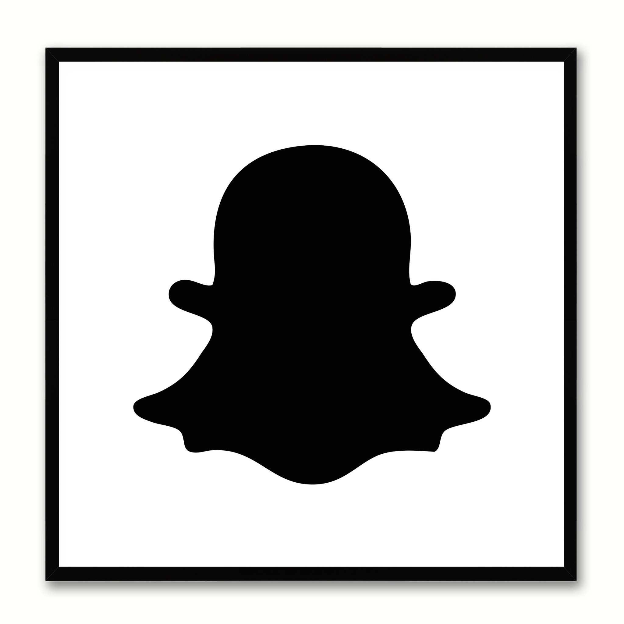 2048x2048 Snapchat Social Media Icon Wall Art Home Frames Spotcolorart