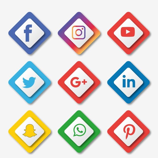 640x640 Social Media Icons Set Logo Vector Illustrator, Social, Media