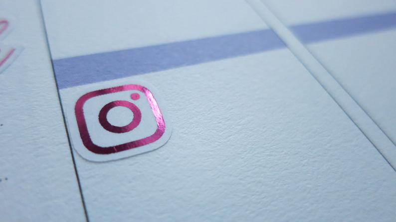 794x446 Foil Instagram Icon Planner Sticker Social Media Icon Etsy