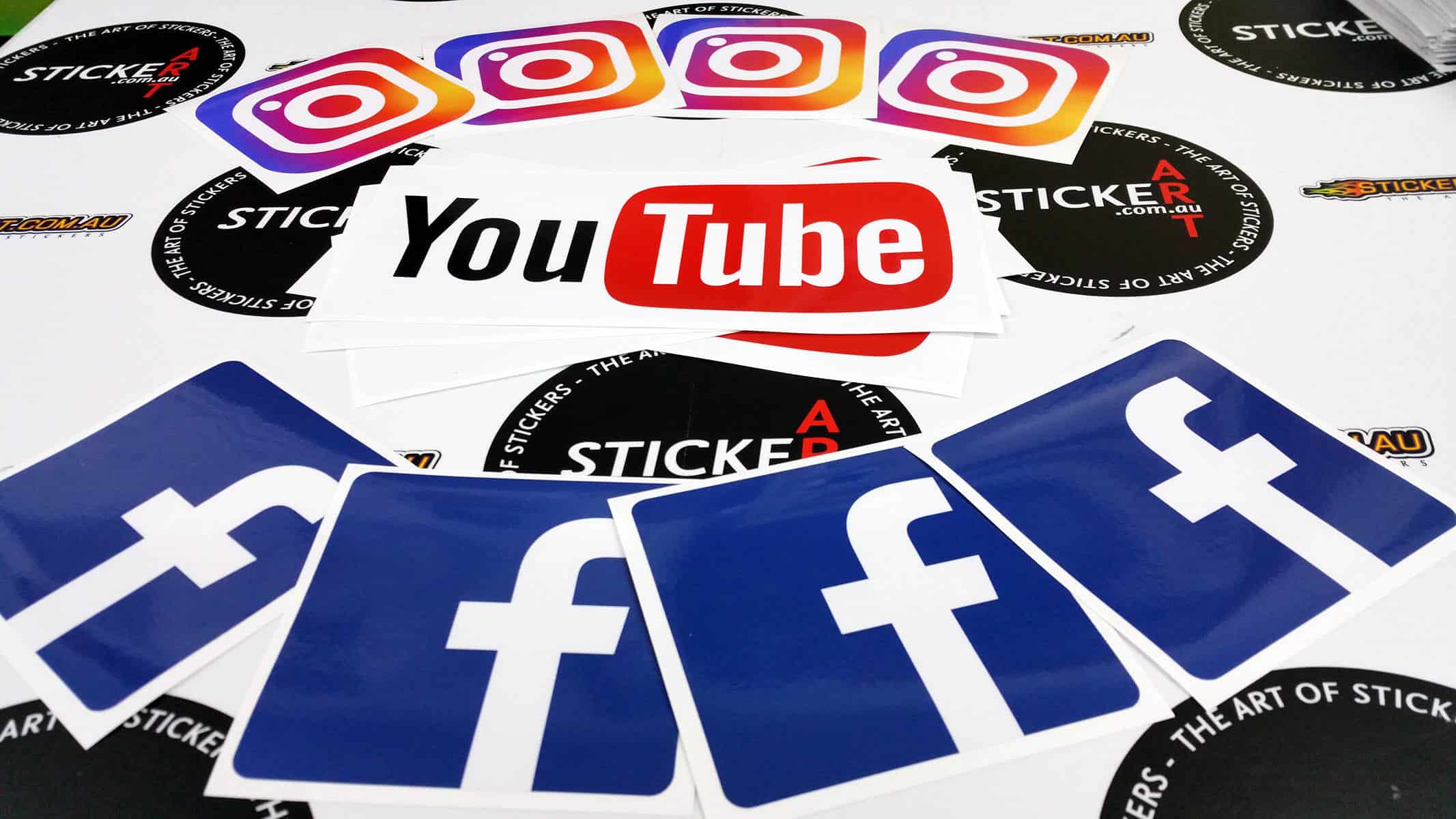 2133x1200 Social Media Icon Stickers Facebook Instagram Youtube