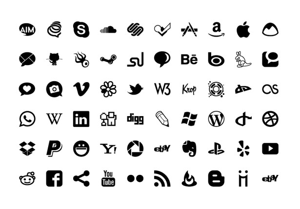 615x430 Sets Of Free Social Media Icons