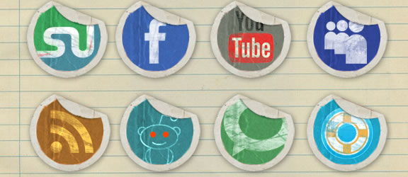 576x250 Killer Free Social Media Icon Sets