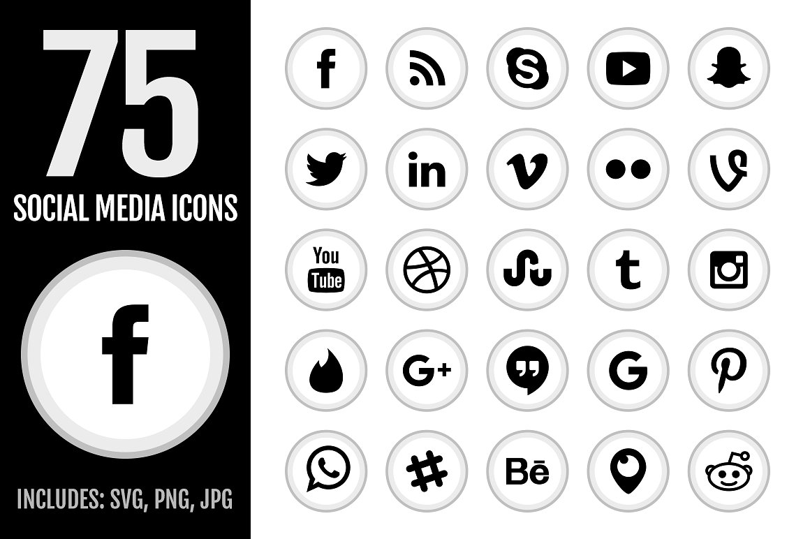 Solid Social Media Icons For Designers Decolore Net 1160x772 Solid Social Media Icons For Designers Decolore Net