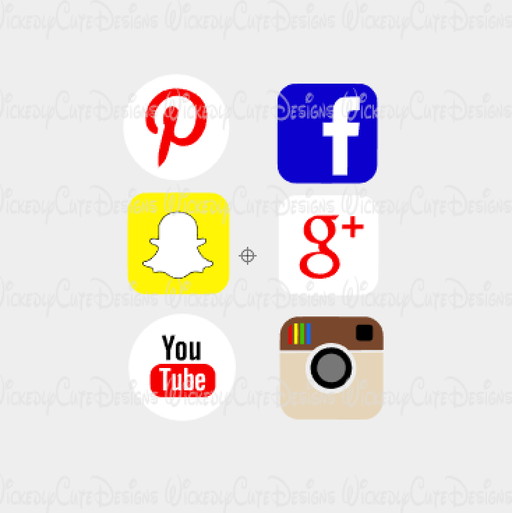 Social Media Icons Dxf, Png Digital Wickedly Cute 734x736 Social Media Icons Dxf, Png Digital Wickedly Cute
