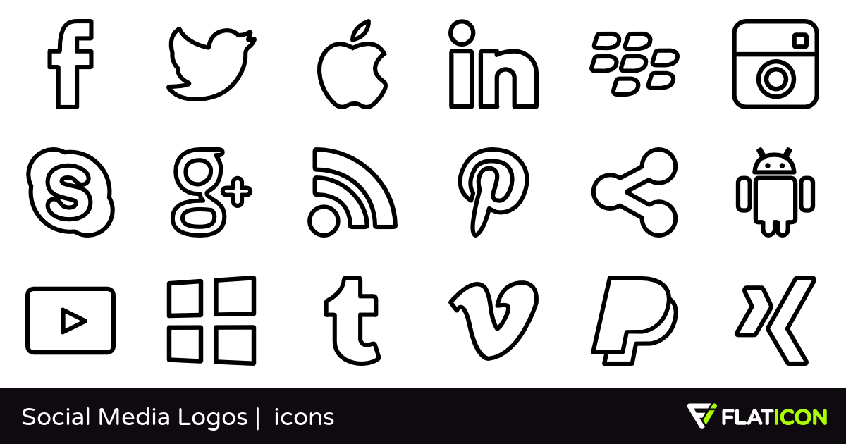 Social Media Logos Free Icons 1200x630 Social Media Logos Free Icons