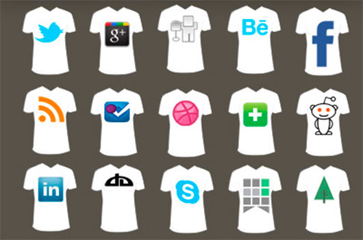 T Shirt Social Media Icons 530x351 T Shirt Social Media Icons