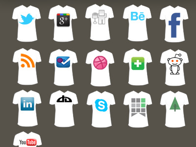 T Shirt Social Media Icons 400x300 T Shirt Social Media Icons