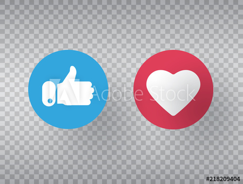 500x380 Thumbs Up And Heart Icon On Transparent Background Social Network