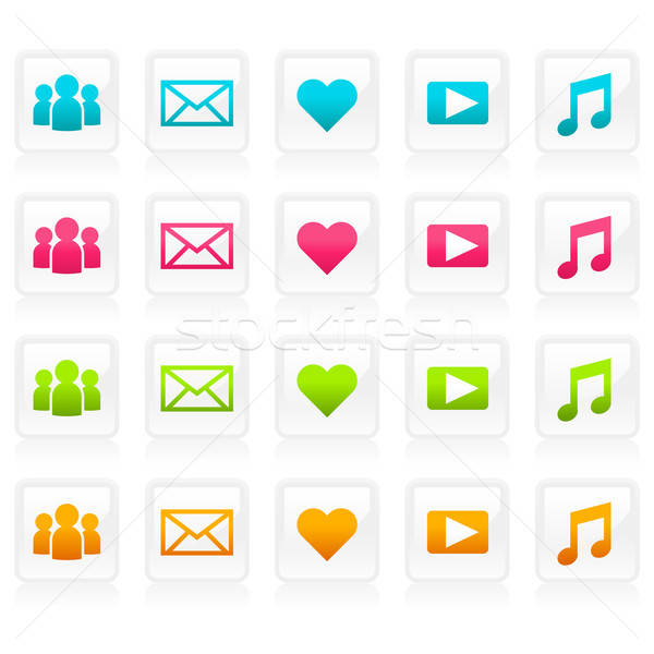 600x600 Social Media Icons Vector Illustration Michel Marcoux