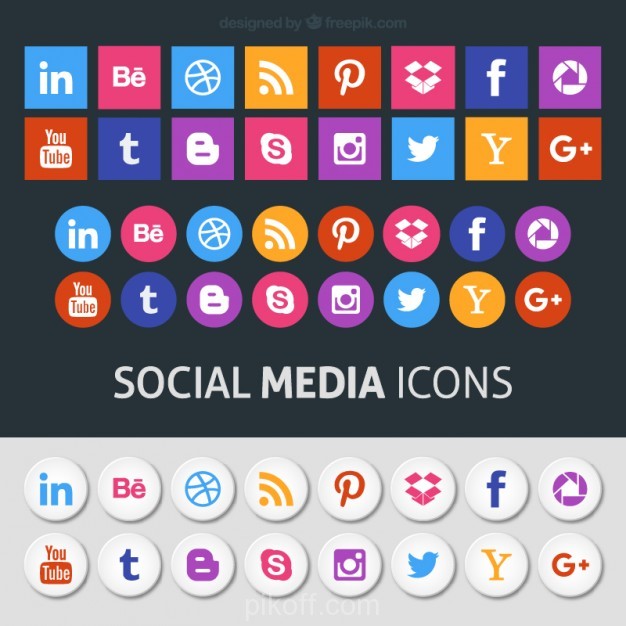 Social Media Icon Vector Free Download at Vectorified.com | Collection ...