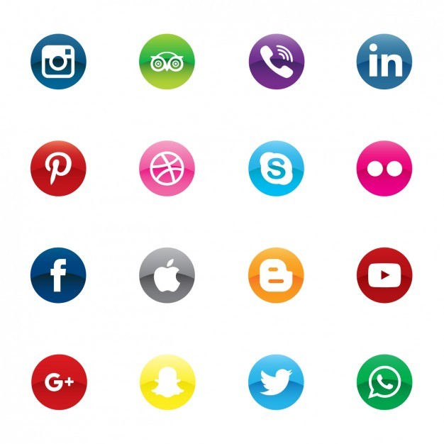 Colorful Social Media Icons Vector Free Download 626x626 Colorful Social Media Icons Vector Free Download