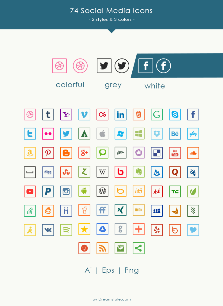 Freebie Thin Social Media Icons 728x1000 Freebie Thin Social Media Icons