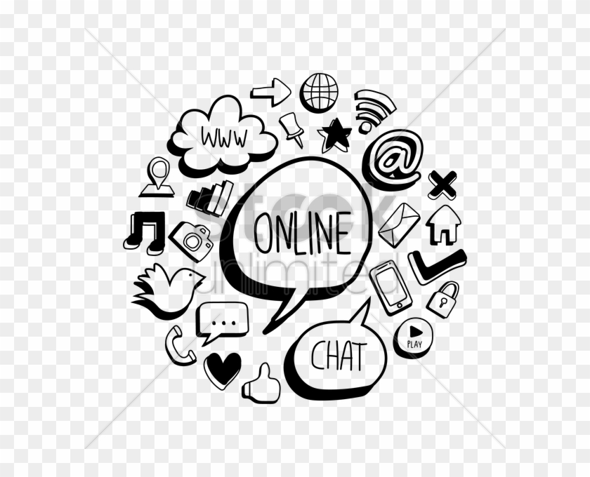 Social Media Icons Vector Image 840x680 Social Media Icons Vector Image