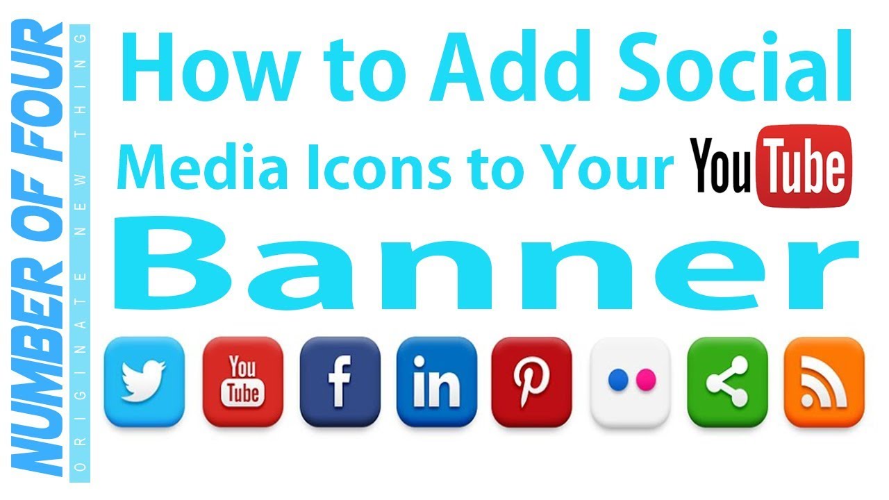 1280x720 How To Add Social Media Icons To Your Youtube Banner Or Channel