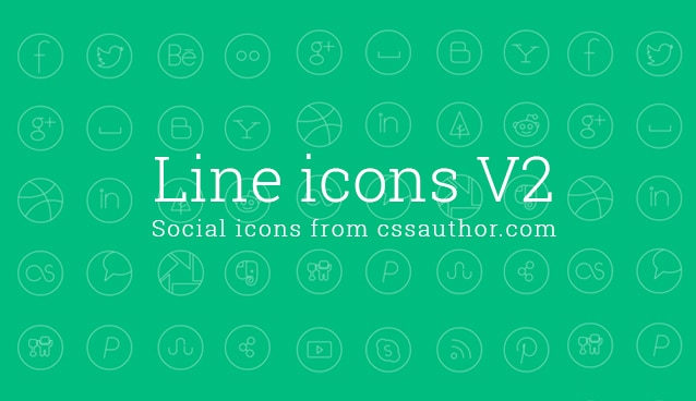 638x368 Free Social Media Line Icon Set Free Line Icons Css Author