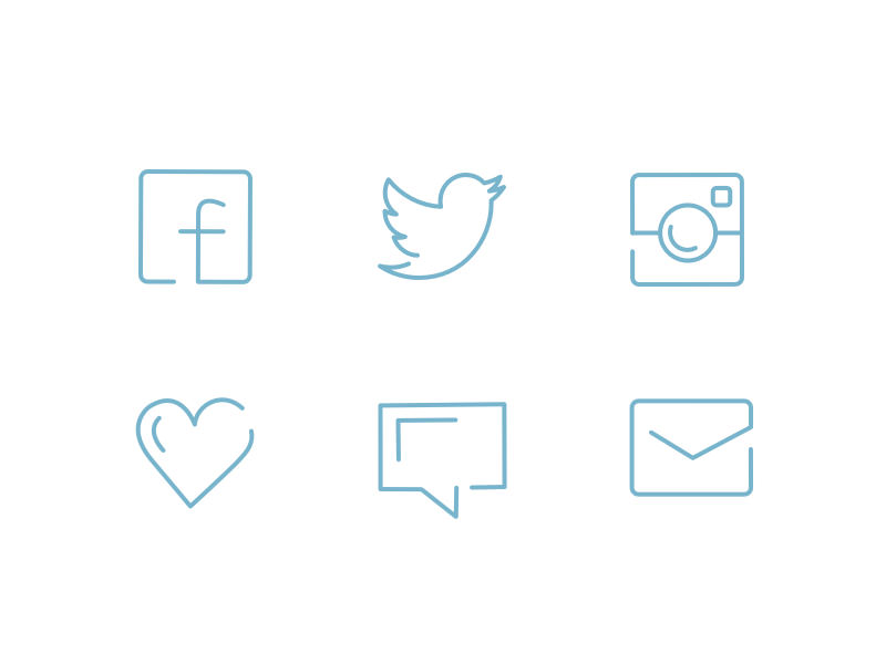 800x600 Free Vector Social Media Outline Icons Free Premium