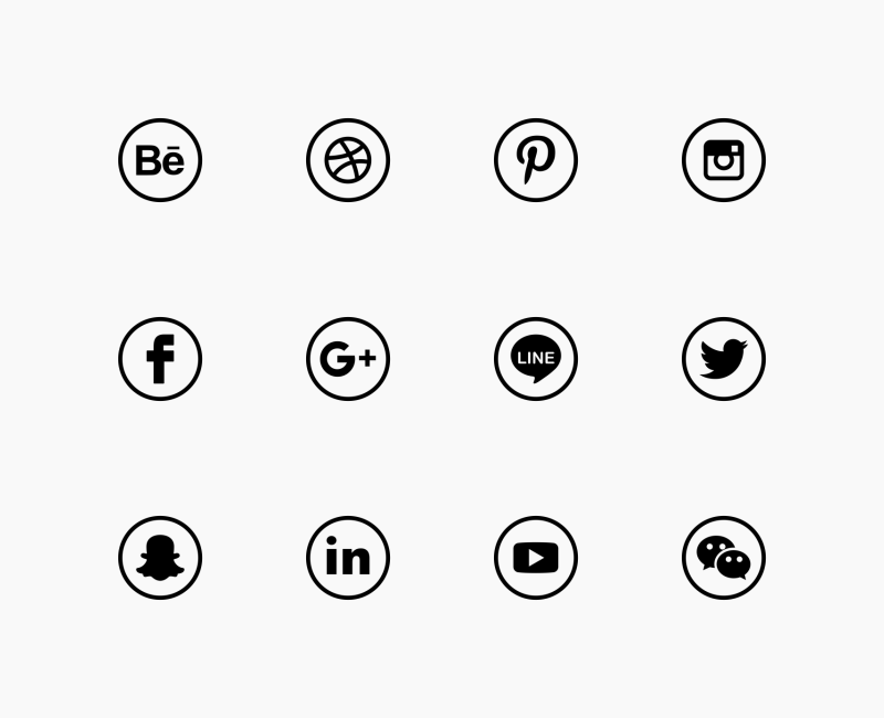 800x650 Beautiful Free Social Media Icons Sets For Web, Illustrator
