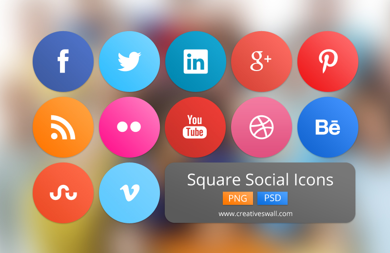 800x520 Free Social Media Icon Set