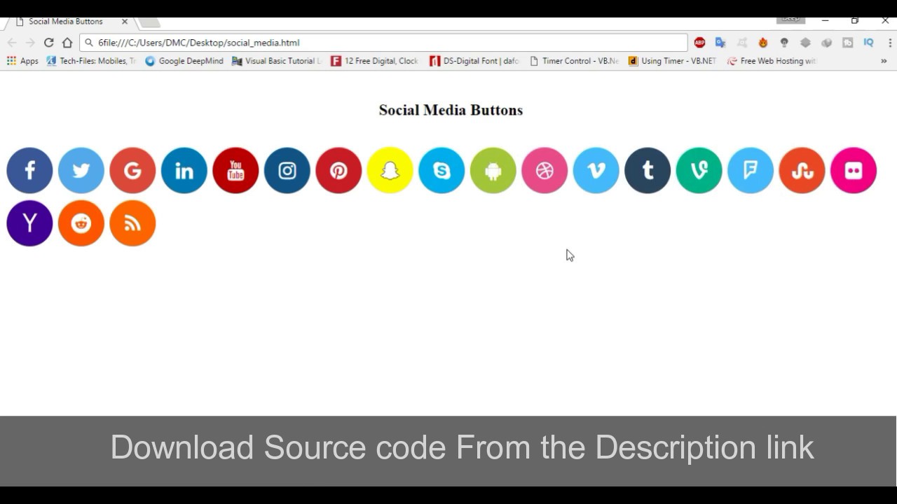 1280x720 How To Create Responsive Social Media Button