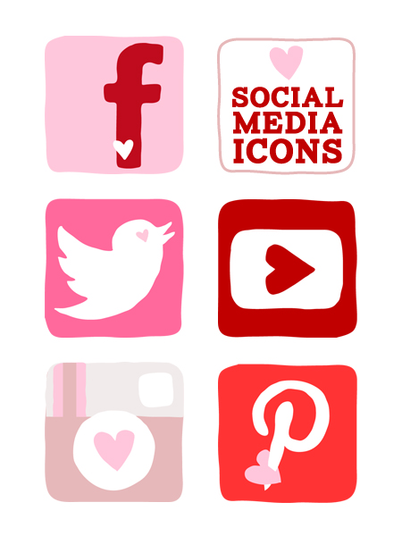 450x600 A Valentine's Day Social Media Icon Set You'll Fall In Love