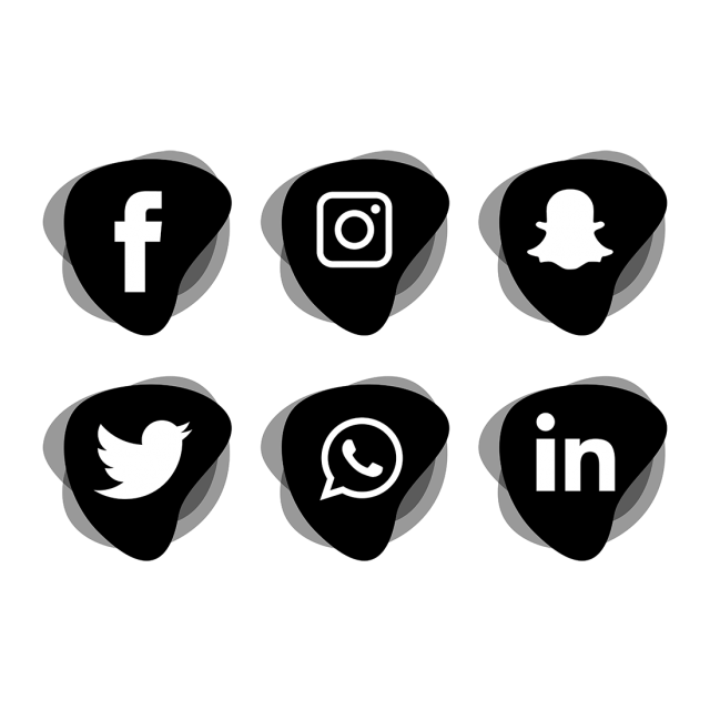 640x640 Social Media Icons Black Png Pictures