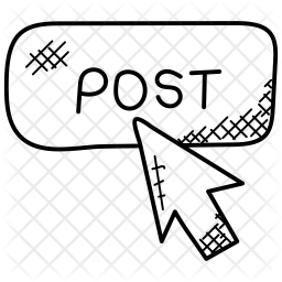 256x256 Social Media Marketing Icon Of Doodle Style