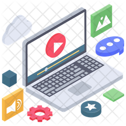 256x256 Social Media Marketing Icon Of Isometric Style