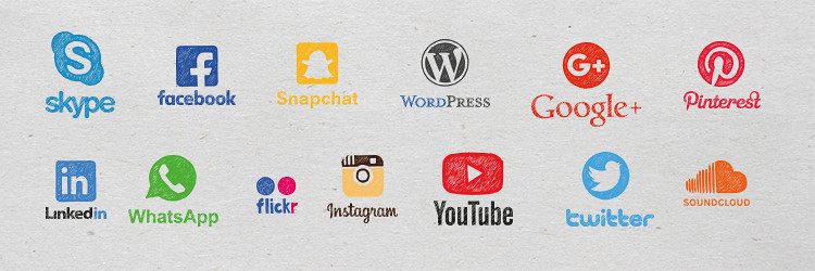 750x250 Social Media Marketing Icons Logos Social Media