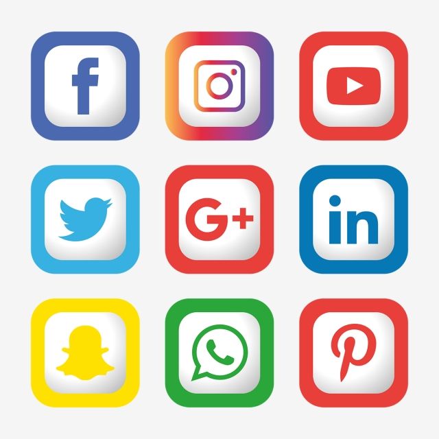 Social Media Icons Set Logo Vector Illustrator, Social, Media 640x640 Social Media Icons Set Logo Vector Illustrator, Social, Media