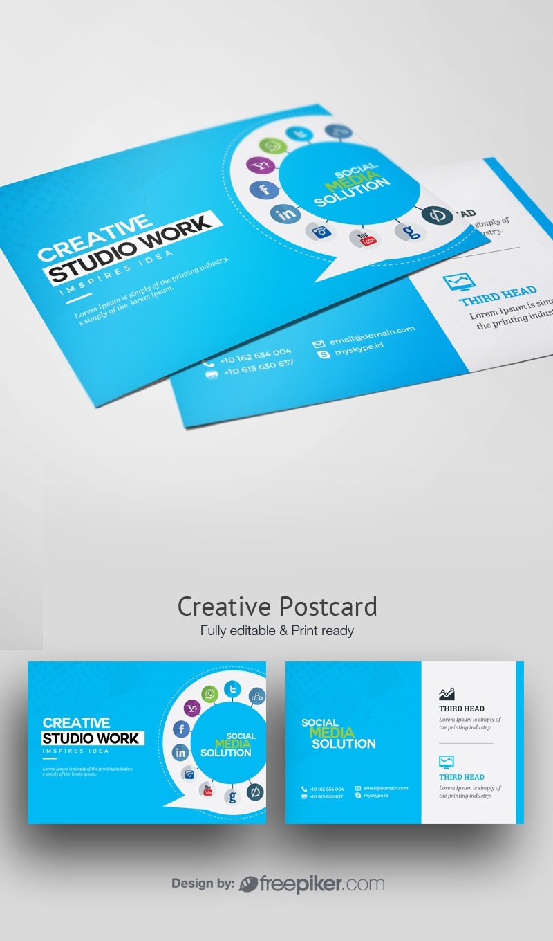 Freepiker Social Media Post Card With Social Icons 800x1360 Freepiker Social Media Post Card With Social Icons
