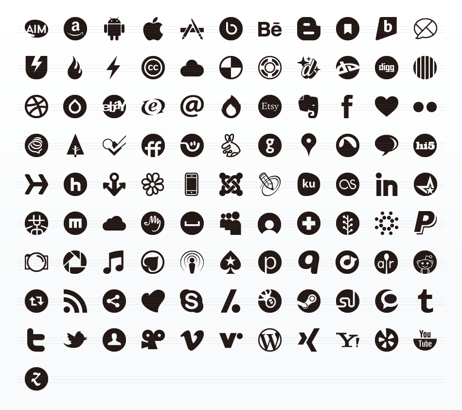 950x843 Awesome Web Icon Set Bundle