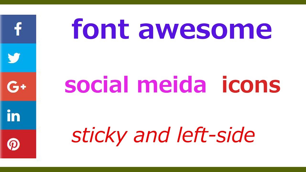 1280x720 How To Add Sticky Social Media Icons Left Side On Web