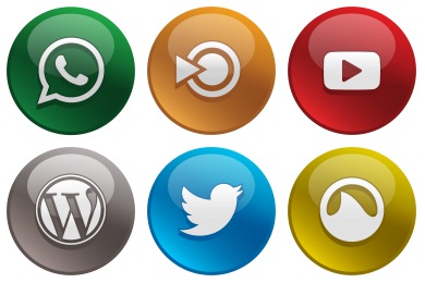 390x260 Social Network Icons