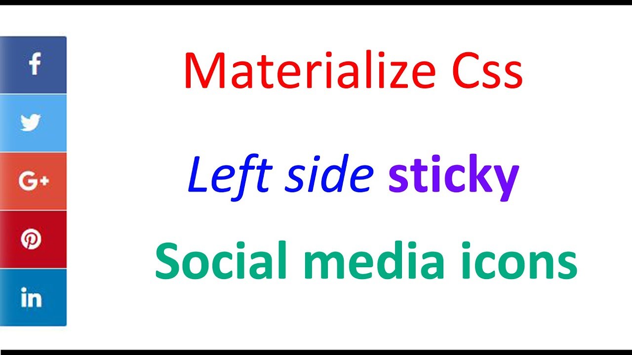 1280x720 Sticky Social Media Icons Left Side On Web
