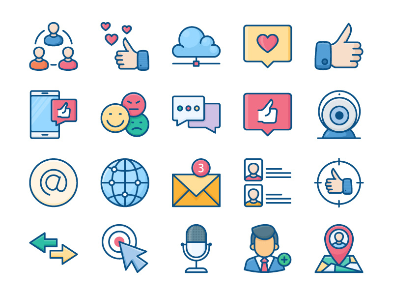 800x600 Social Media Icon Set
