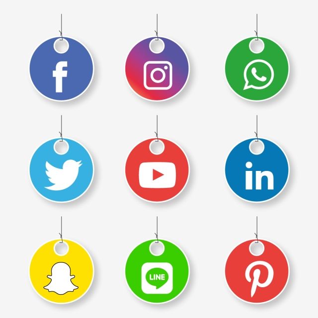 640x640 Social Media Icons Set Logo Vector Illustrator, Social, Media