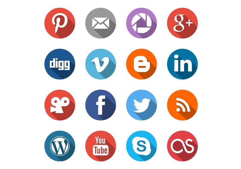 800x560 Social Media Icons Free Vector Art