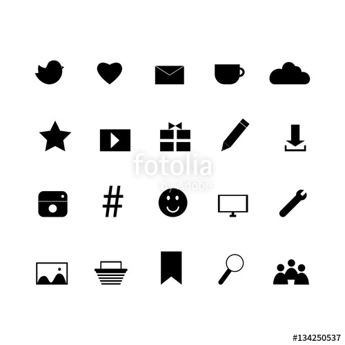 500x500 Social Media Icons Vector Stock Image And Royalty Free Vector